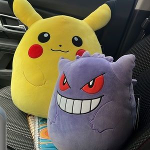 gengar and pikachu pokemon squishmallows bundle